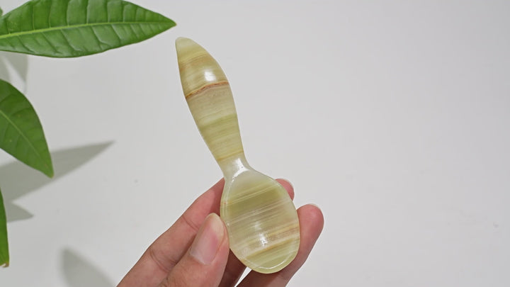 Natural Crystal Carving Afghanistan Jade Spoon