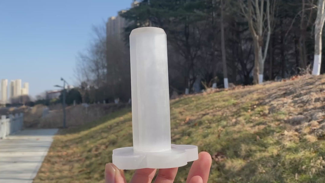 Natural Crystal Selenite Bracelet Stand