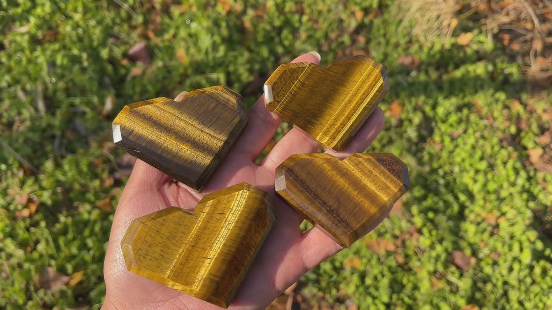 Natural Crystal Tiger Eye Heart