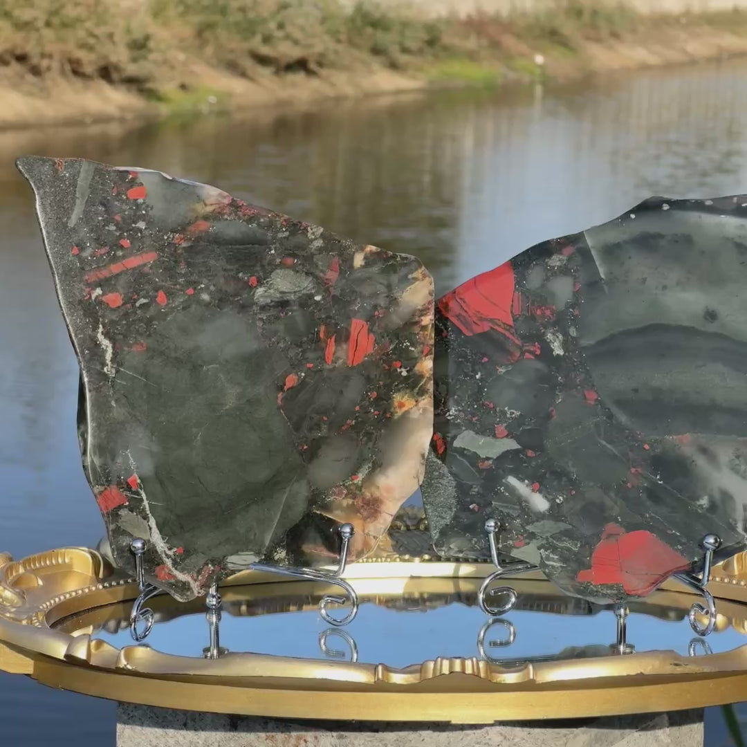 Natural African Bloodstone Slice