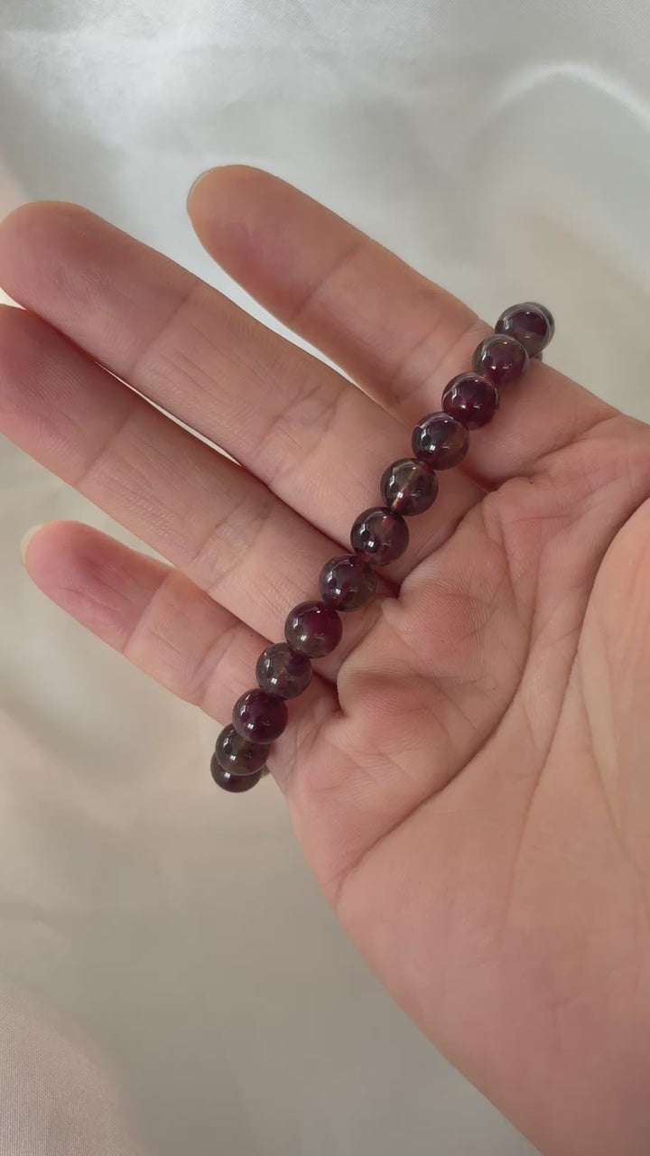 Plum Tourmaline Bracelet 7.3-7.4mm
