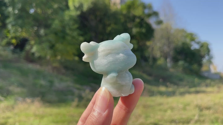 Natural Crystal Carving Waving Deer