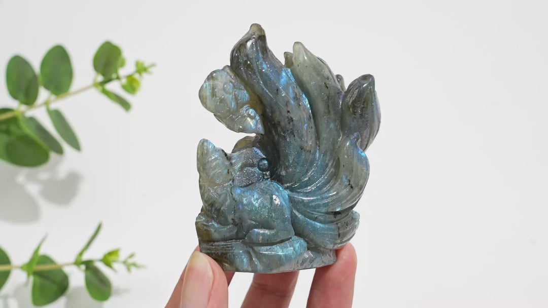 Unique,Natural Crystal Labradorite Animal Carvings