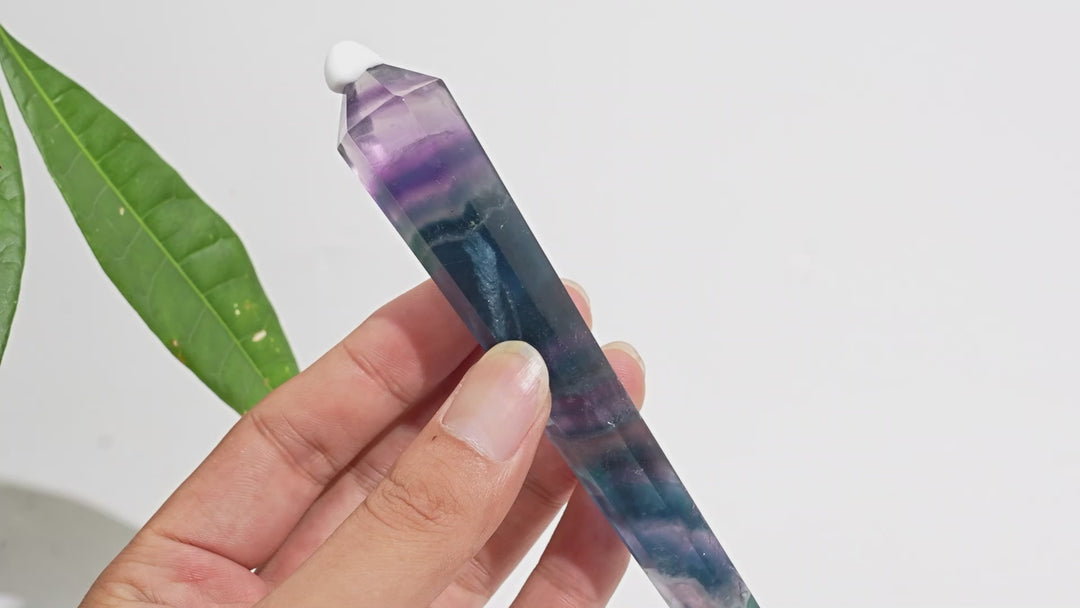 Natural Crystal Fluorite Wand