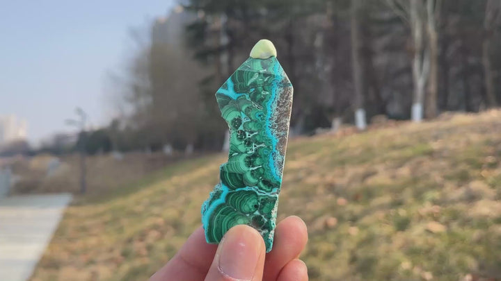 Unique,Natural Crystal Chrysocolla Point