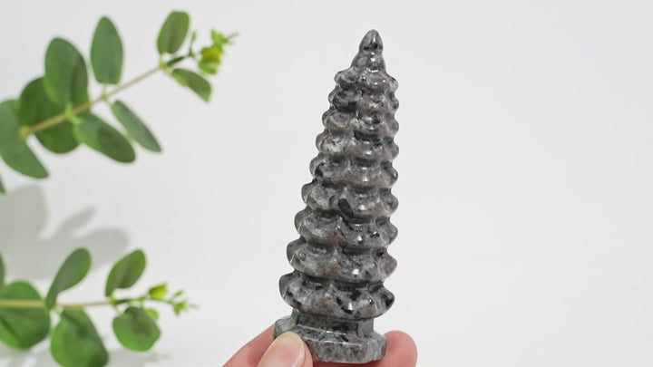Natural Crystal Yooperlite Wen Chang Pagoda Carving