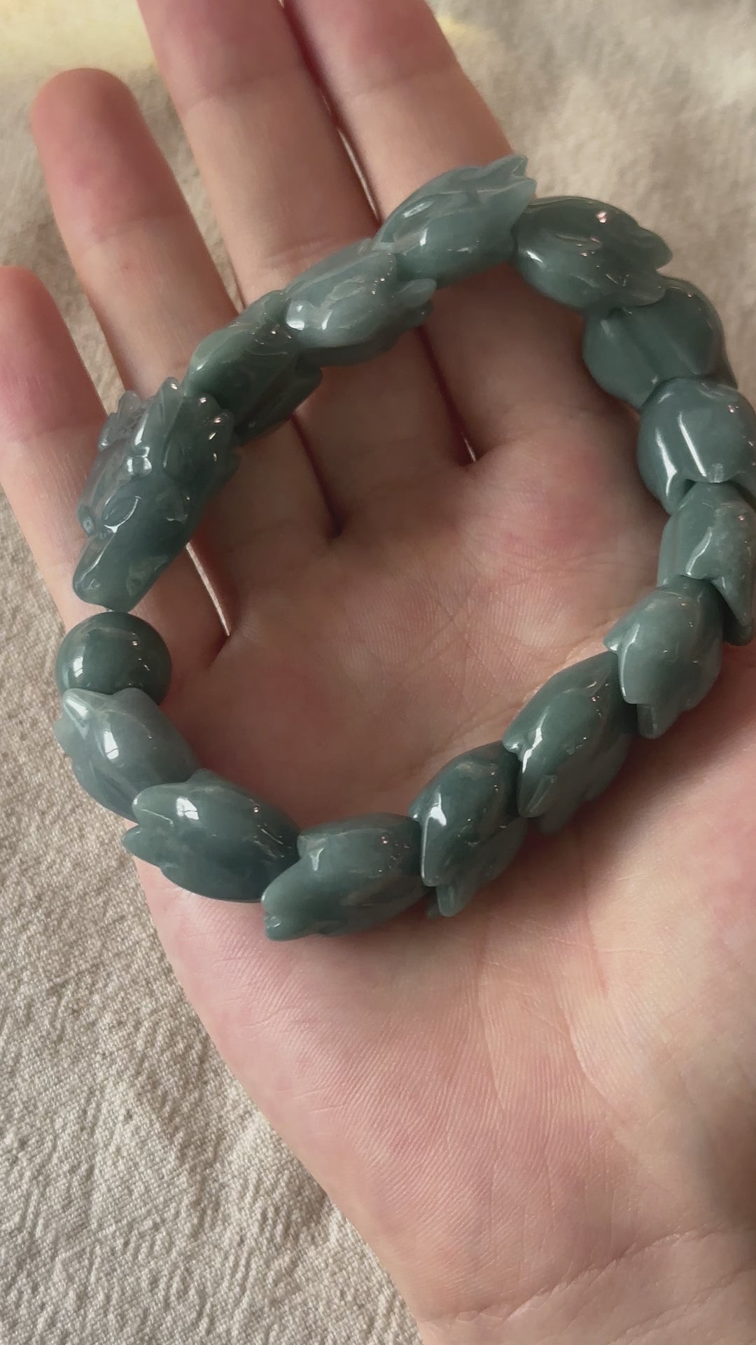 Jadeite Dragon Head Bracelet 10.9-11.3mm