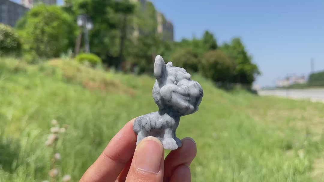 Natural Crystal Whimsical Donkey Carving