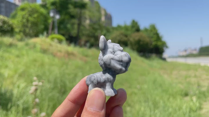 Natural Crystal Whimsical Donkey Carving