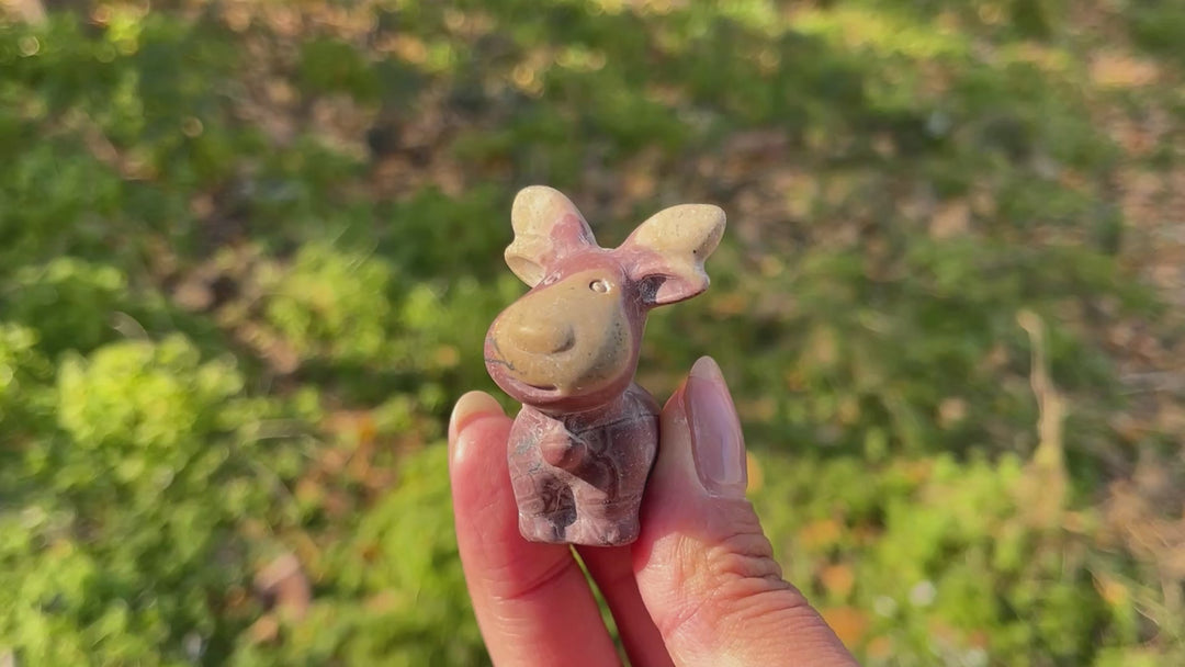 Natural Crystal Carving Picture Jasper Deer