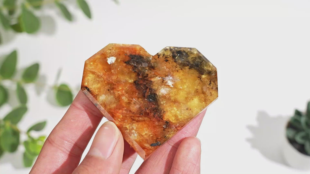 Natural Crystal Phlogopite With Hematite Heart
