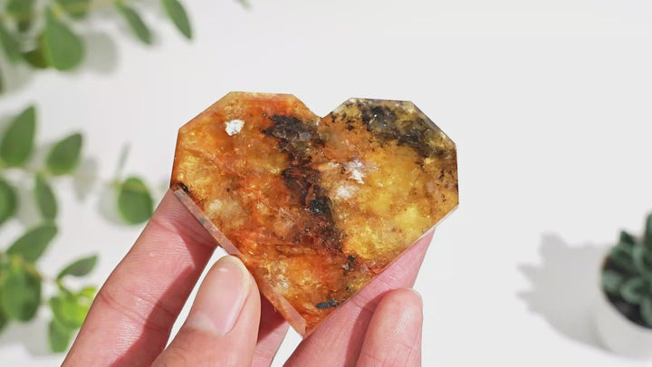 Natural Crystal Phlogopite With Hematite Heart