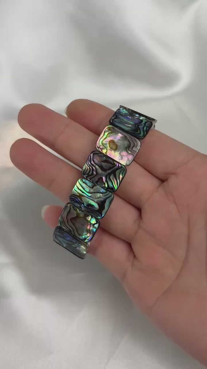 Abalone Shell Square Bracelet 17.6-18mm