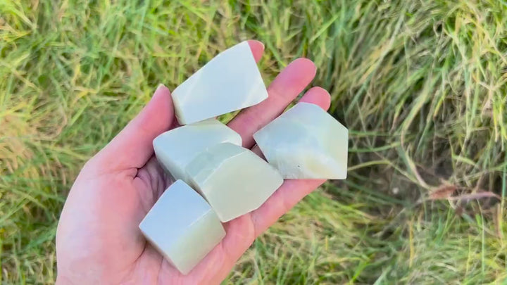 Natural Green Moonstone Freeform