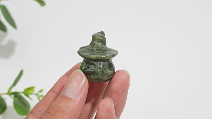 Natural Crystal Pumpkin Wizard Carving