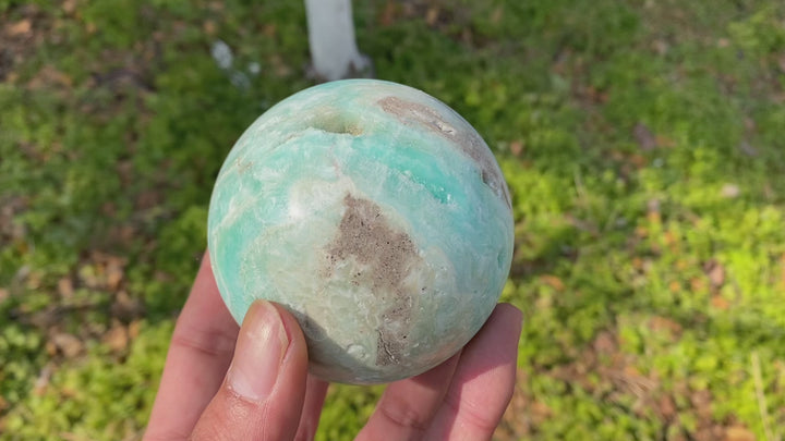 Unique,Natural Crystal Hemimorphite Sphere