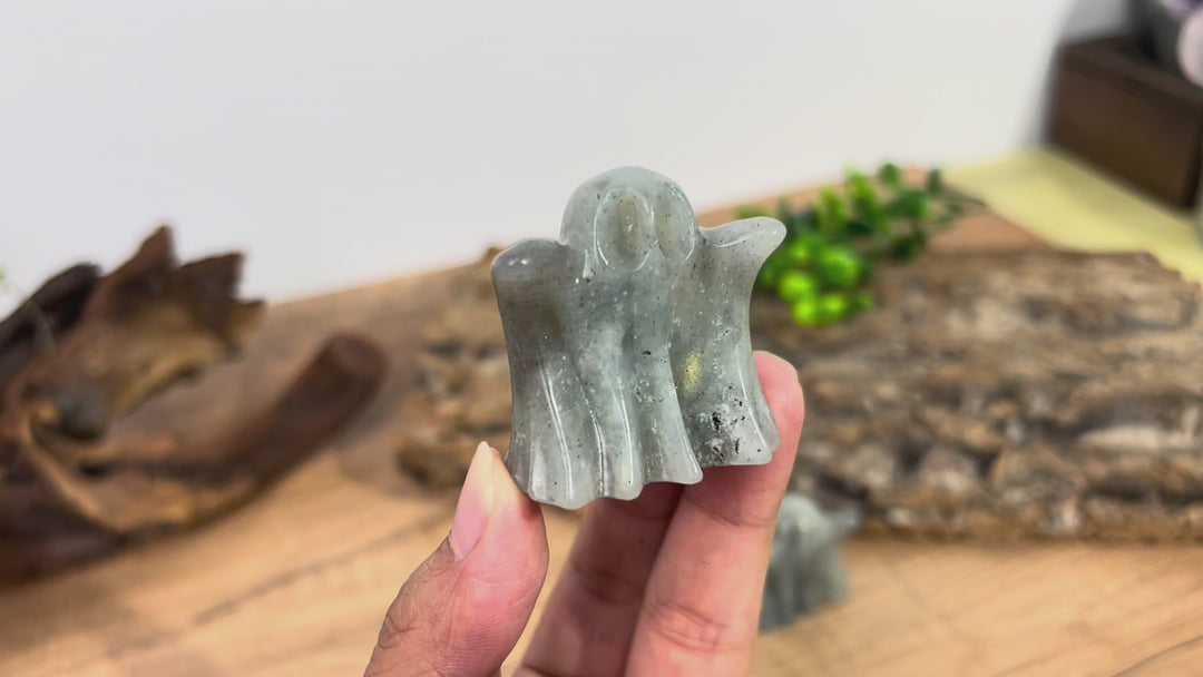 Labradorite Ghost Carving