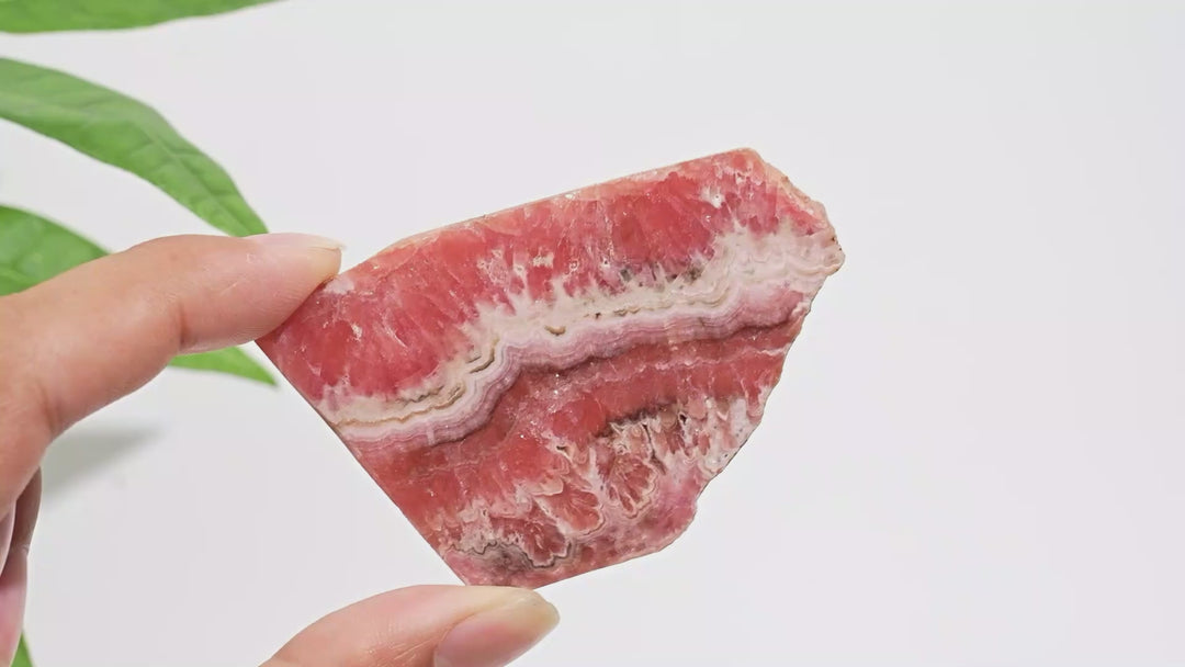 Unique,Natural Rhodochrosite Crystal Slice