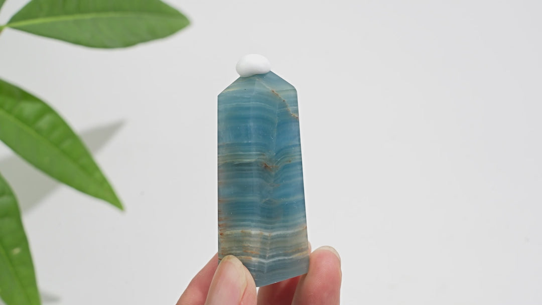 Natural Crystal Lemurian Aquatine Calcite Point