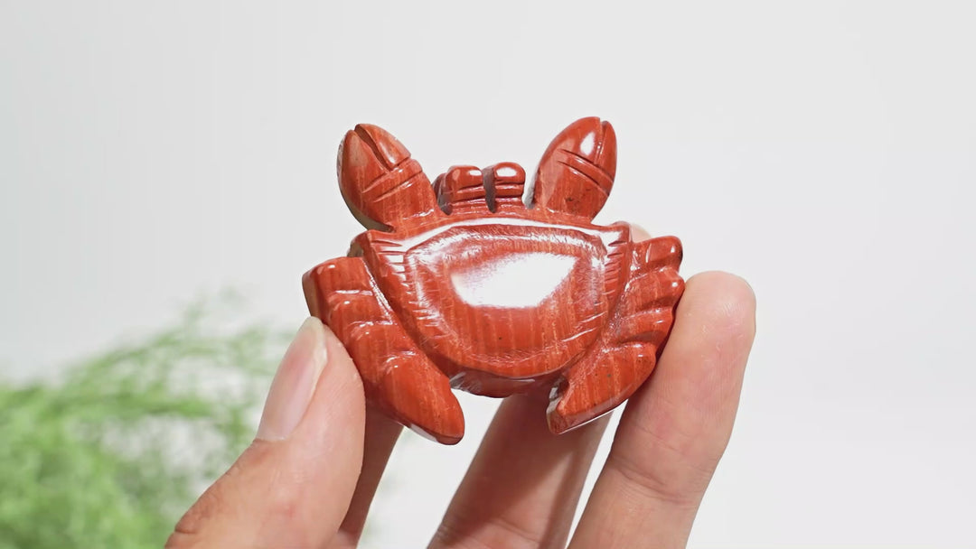 Natural Crystal Whimsical Crab Carving