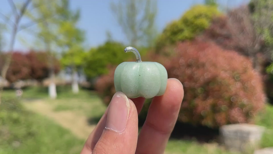 Natural Crystal Carved Pumpkin