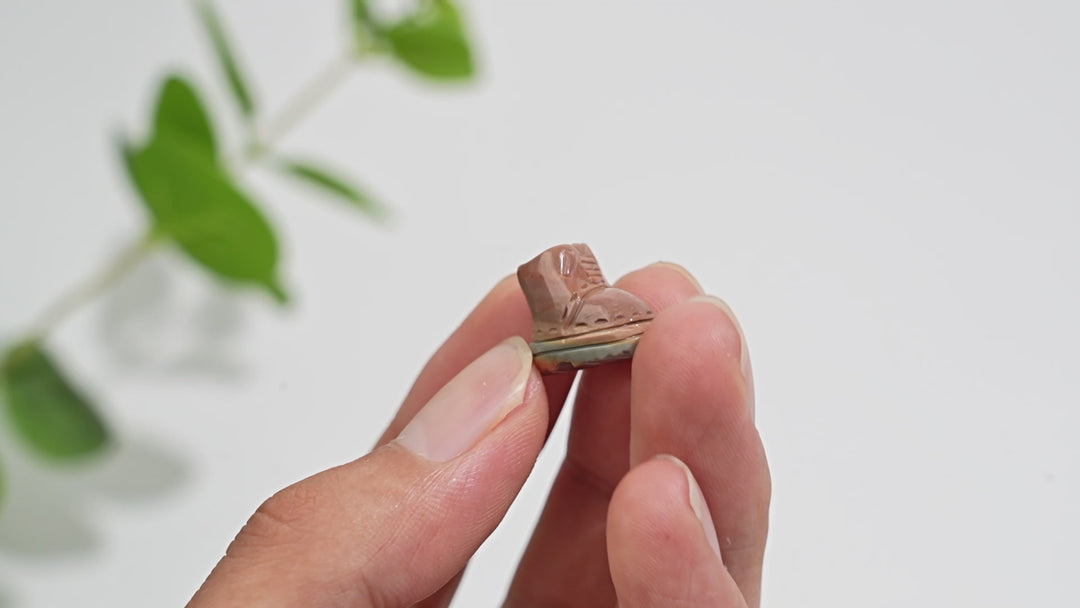 Natural Crystal Alashan Agate Mini Theme Carving