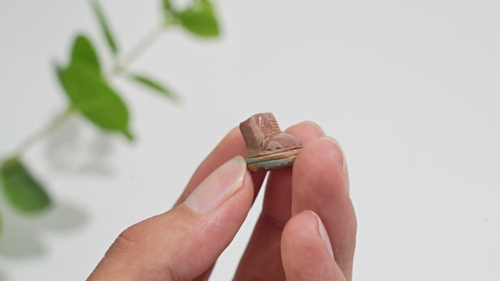Natural Crystal Alashan Agate Mini Theme Carving