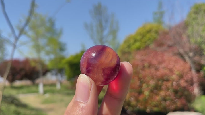 Natural Crystal Candy Fluorite Sphere