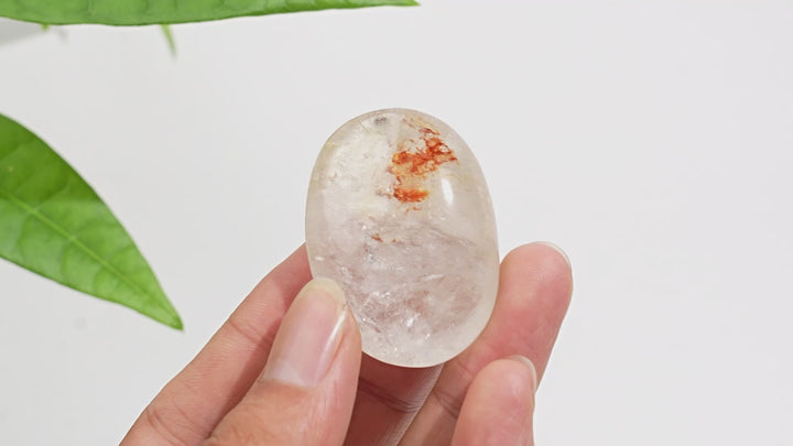 Unique,Natural Crystal Garden Quartz Palm Stone