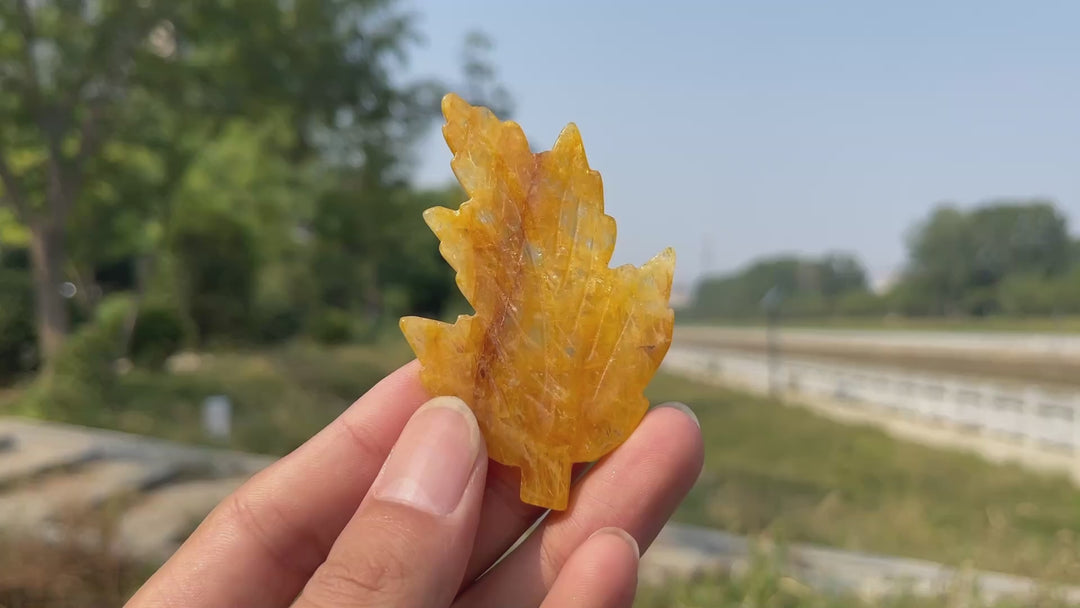 Natural Crystal Delicate Maple Leaf