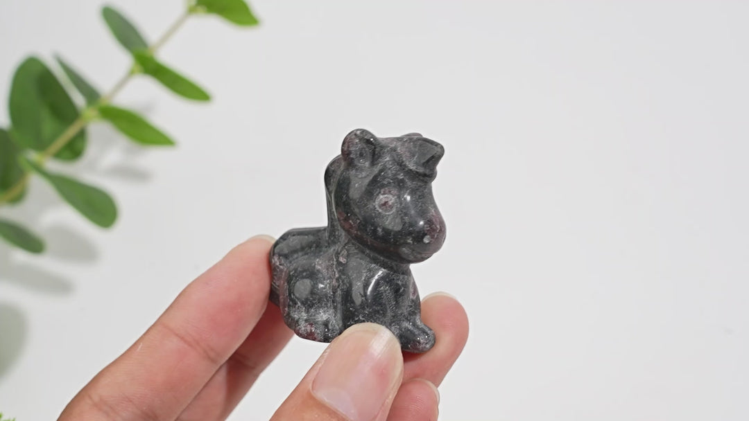Natural Crystal Lovely Unicorn Carving