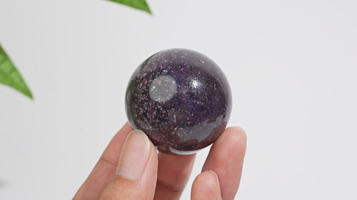 Natural Crystal Round Lepidolite Sphere