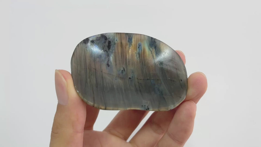 Unique,Natural Crystal Irregular Labradorite Bowl