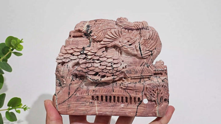 Unique,A Slightly Imperfect Natural Crystal Carving Picture Jasper Landscape