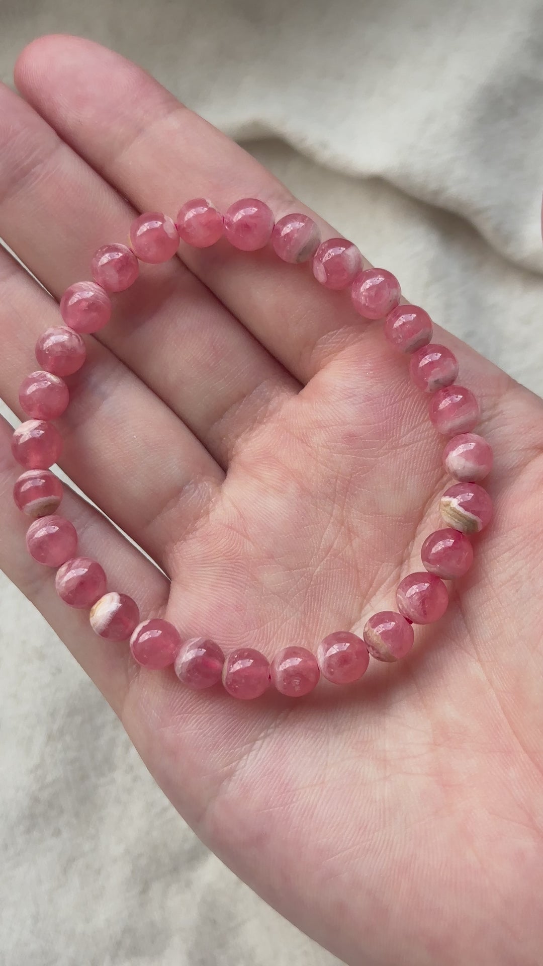 Rhodochrosite Bracelet 6-6.8mm