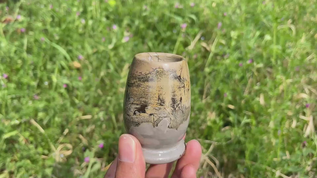 Natural Crystal Picture Jasper Vase