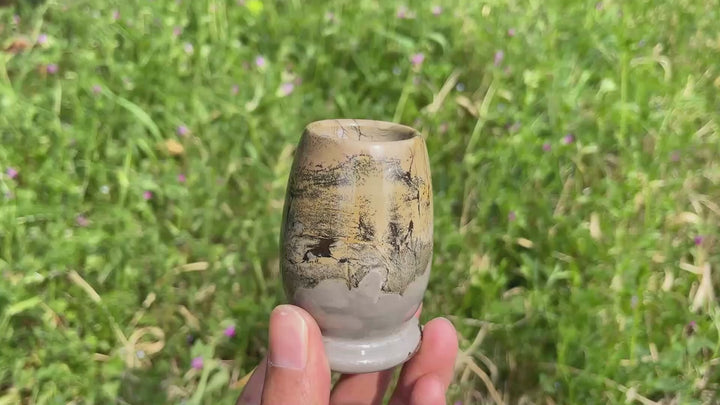 Natural Crystal Picture Jasper Vase