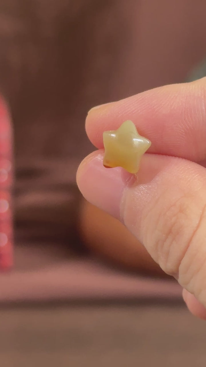 Amber Star Stud Earrings