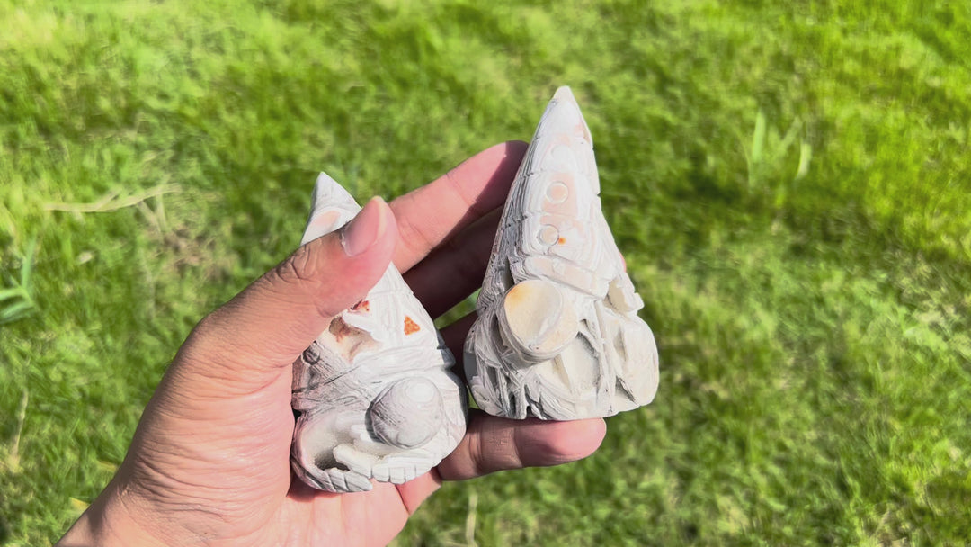 White Mexican Agate Gnome