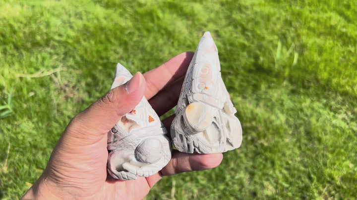 White Mexican Agate Gnome