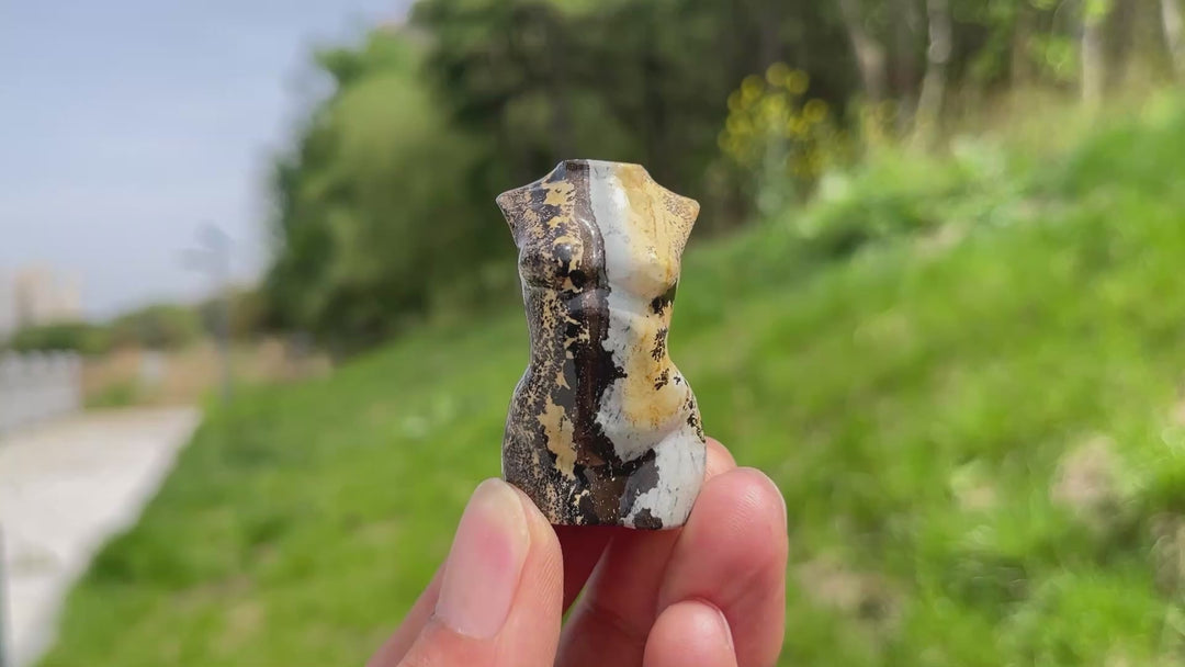 Natural Picture Jasper Goddess Carving