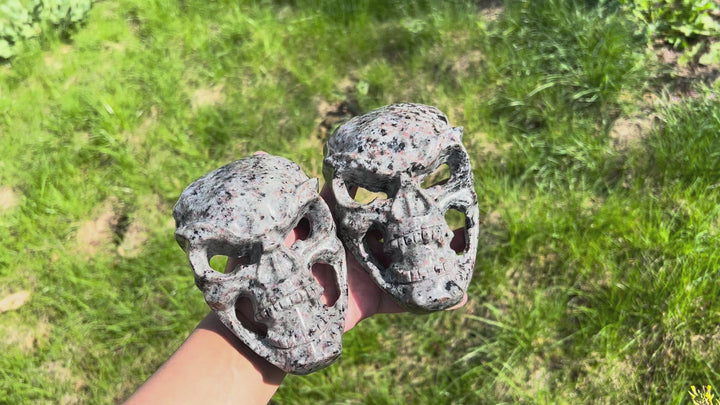 Natural Yooperlite Skull Mask Carving