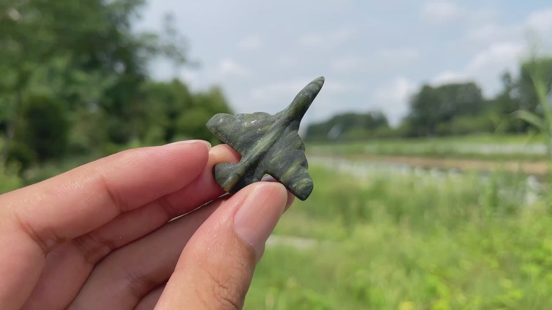 Natural Crystal Aircraft Carving