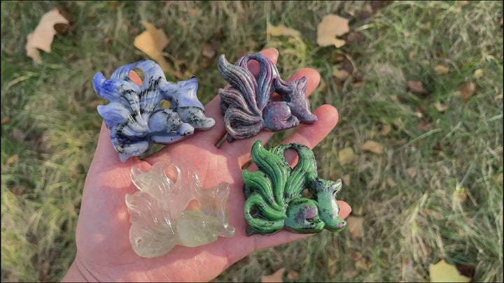 Natural Crystal Carving Nine-Tailed Fox