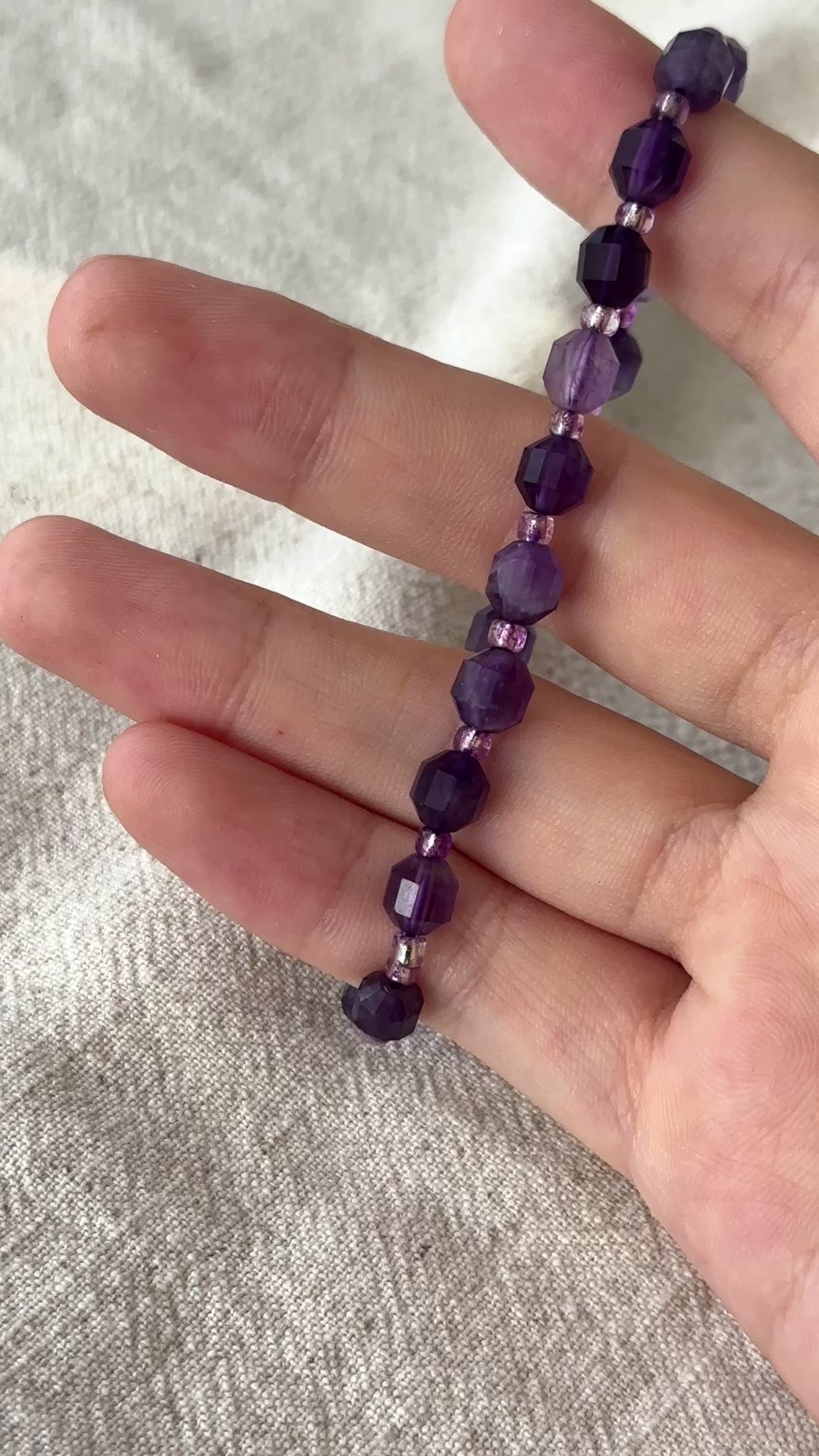 Amethyst Faceted Bracelet 5.6-5.9mm