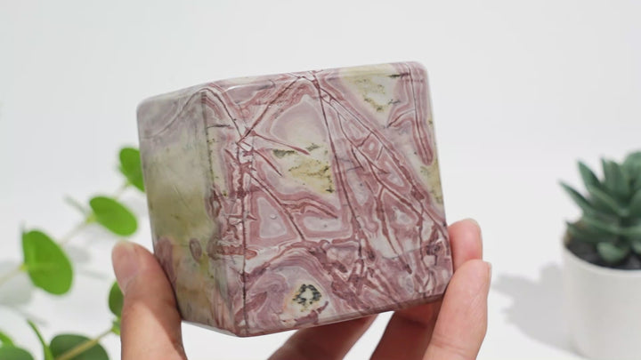 Natural Crystal Artisan Picture Jasper Pen Holder